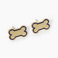 GAME DAY MASCOT 9MM ENAMEL DOG BONE TREAT STUD EARRINGS