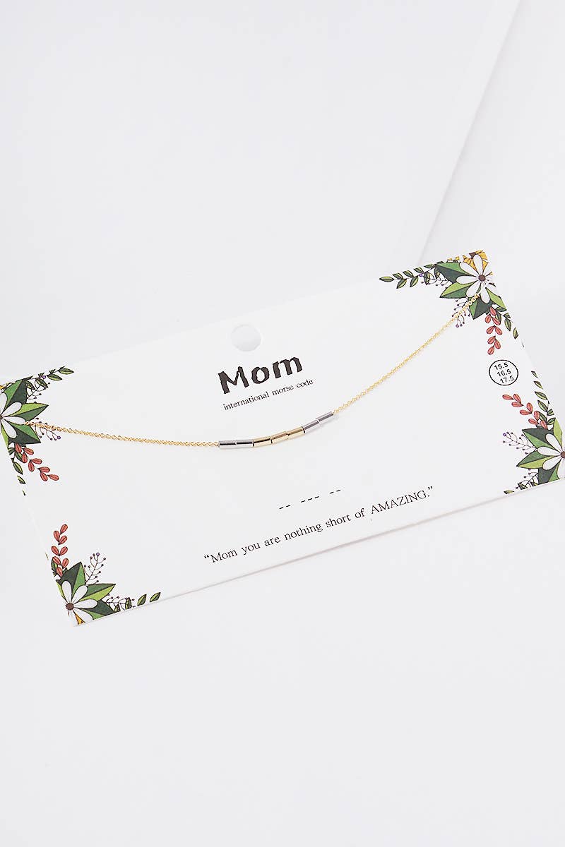 Gold Plated Morse Code Necklace