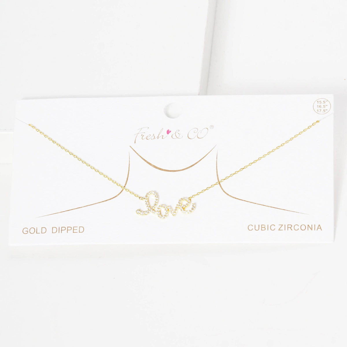 Gold Plated Cursive Love Necklace
