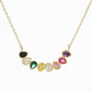 Gold Multicolor Waterdrop Necklace