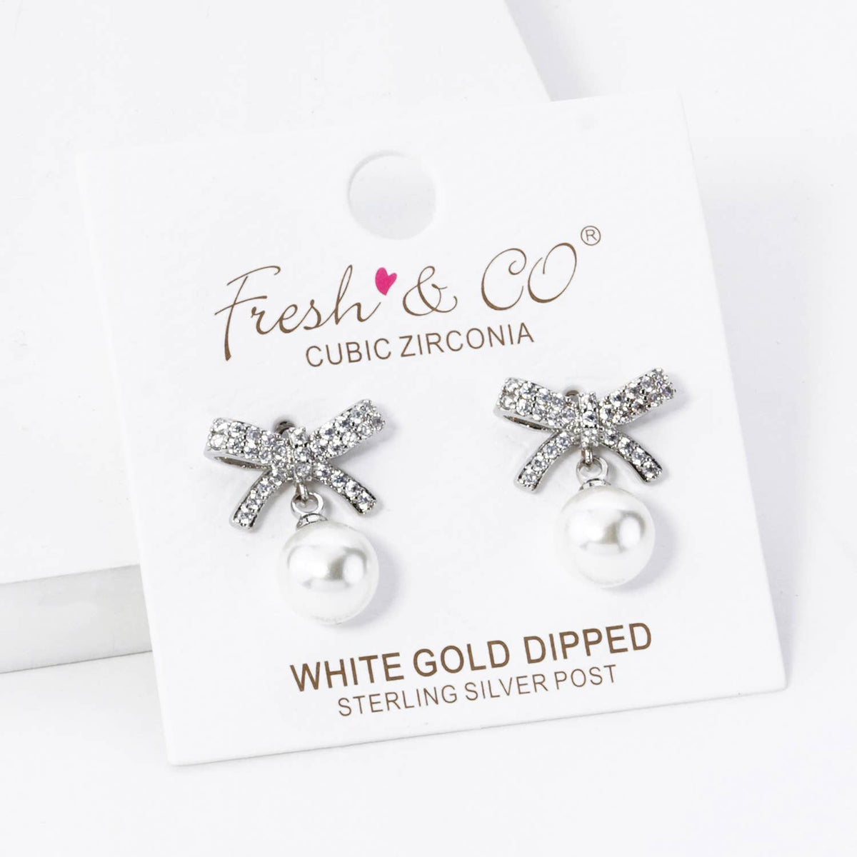 18K Gold Dipped 7mm Pearl Drop Micro Pave Set Cubic Zirconia