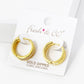 3 LINE MICRO PAVE SET CUBIC ZIRCONIA 17MM HOOP EARRINGS