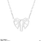 Geometric Origami Elephant Pendant Necklace