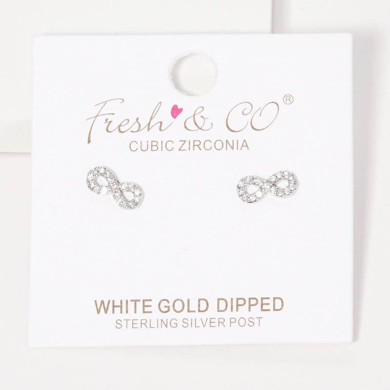 Gold Plated Infinity Stud Earrings