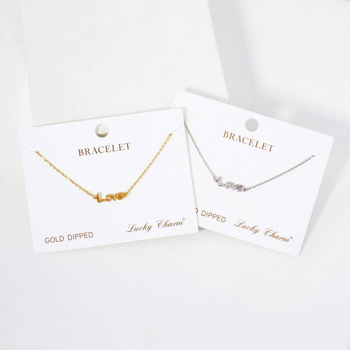 Minimalist "Love" Script Bracelet