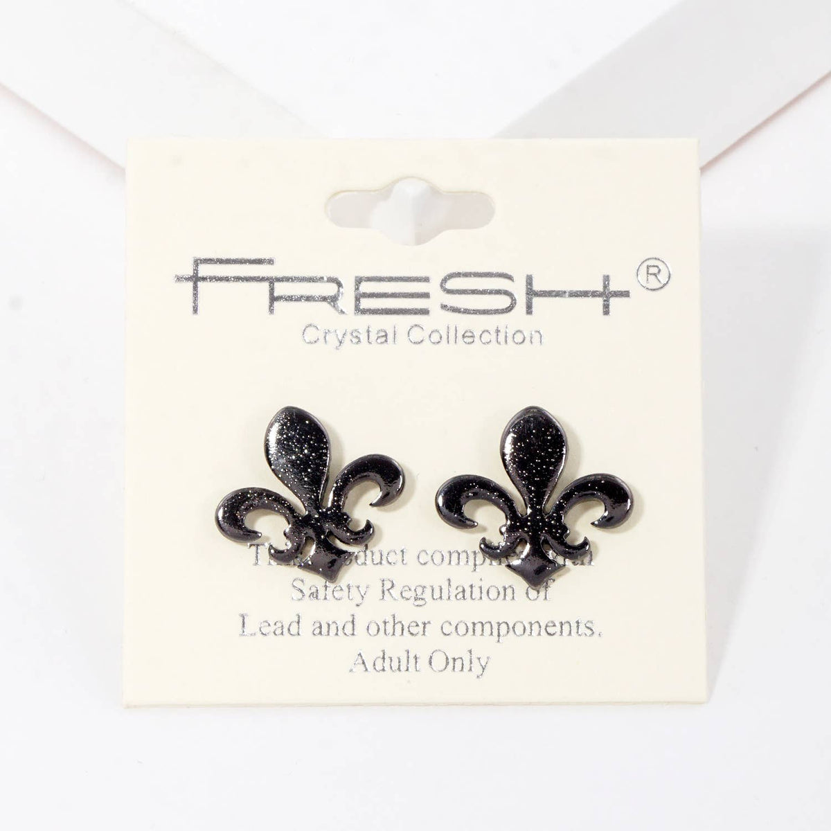 Gold Plated Bold Fleur De Lis Post Earrings