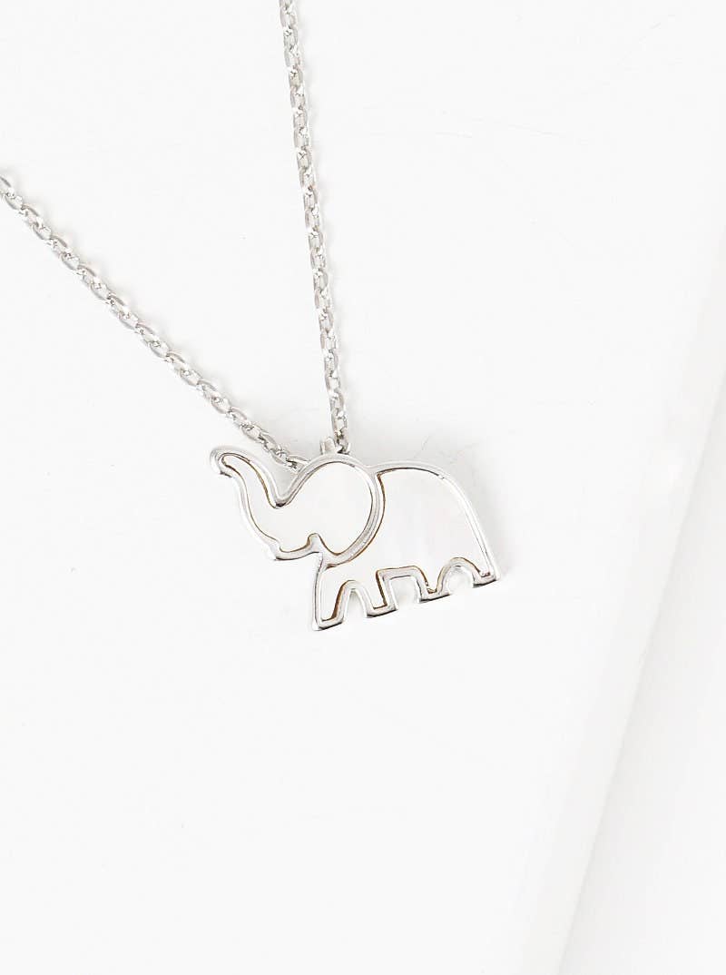 White Shelled Elephant Necklace