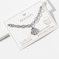 Cubic Zirconia Seashell Magnetic Clasp Link Chain Bracelet
