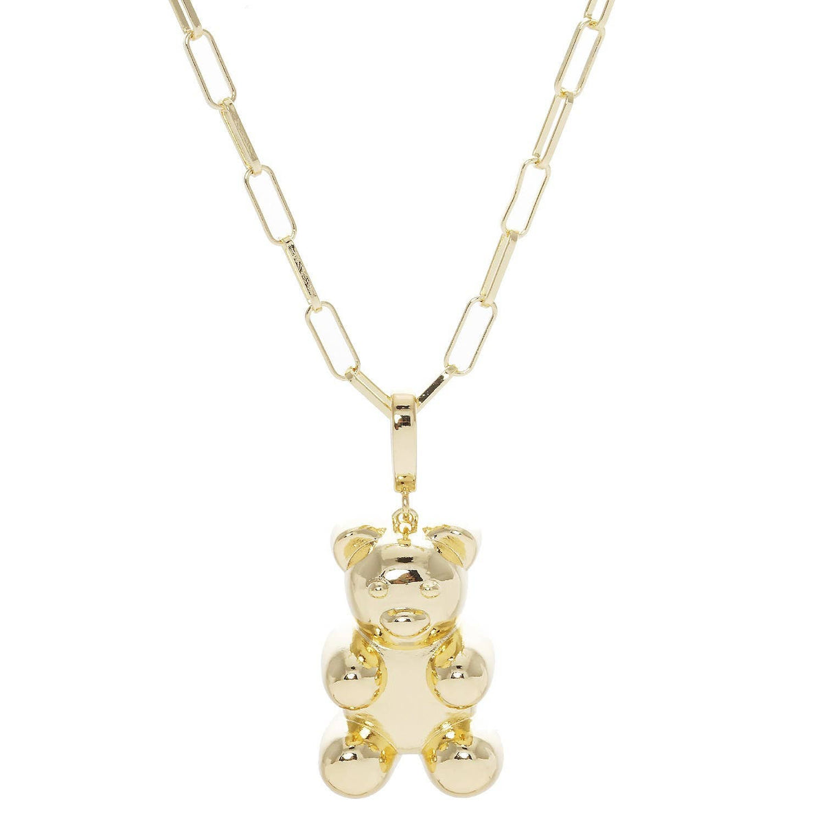Gold Plated Teddy Bear Necklace