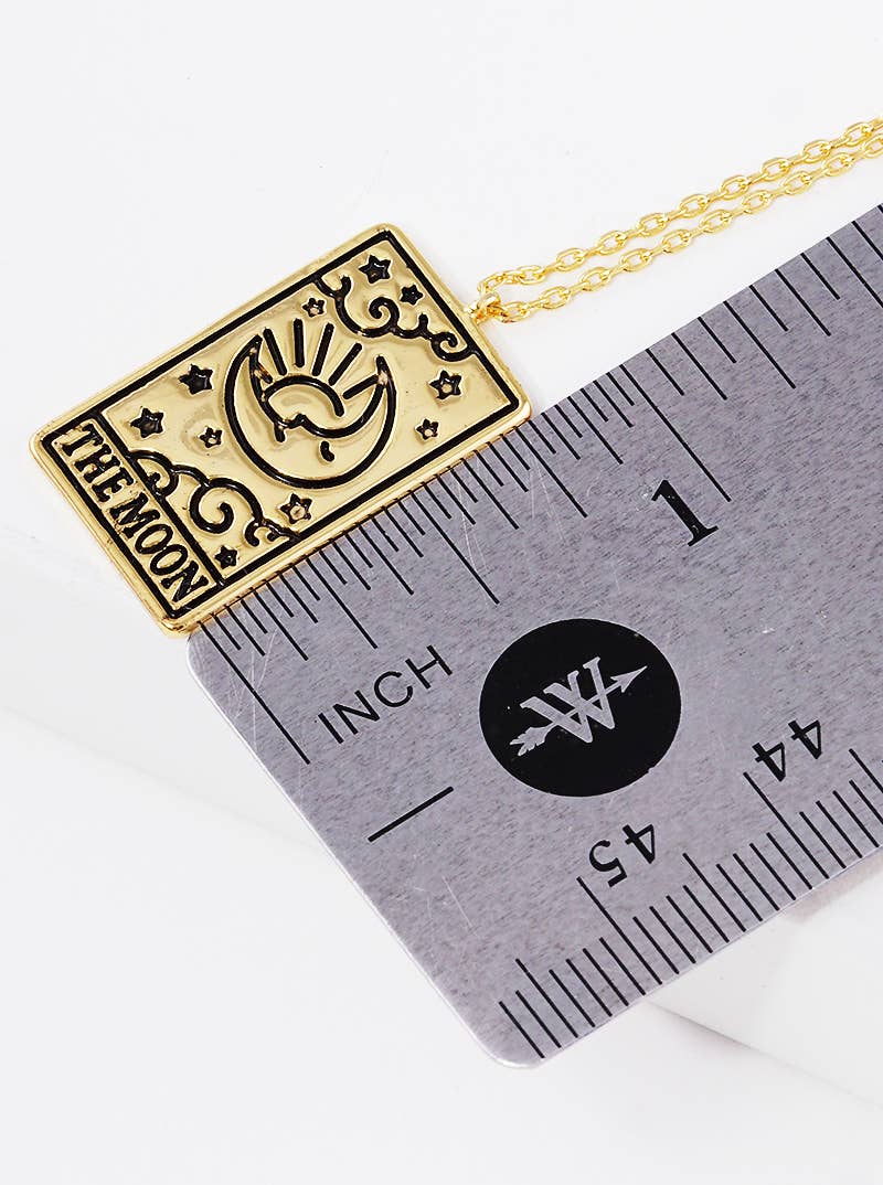 Gold Plated Tarot Card Necklace