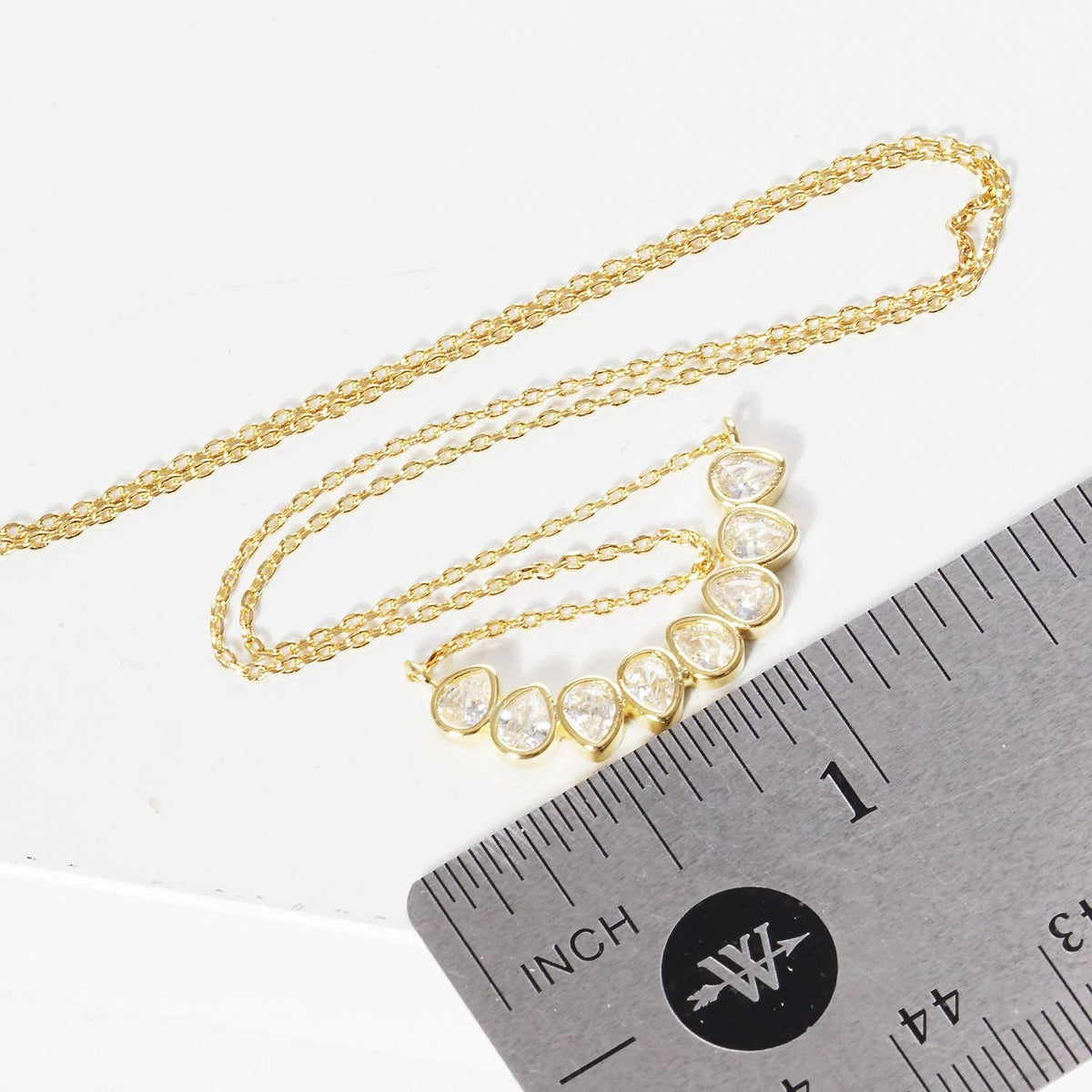 Gold Multicolor Waterdrop Necklace
