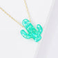 Green Opal Cactus Necklace
