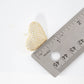 Gold Cubic Embedded Heart Shaped Stud Earrings