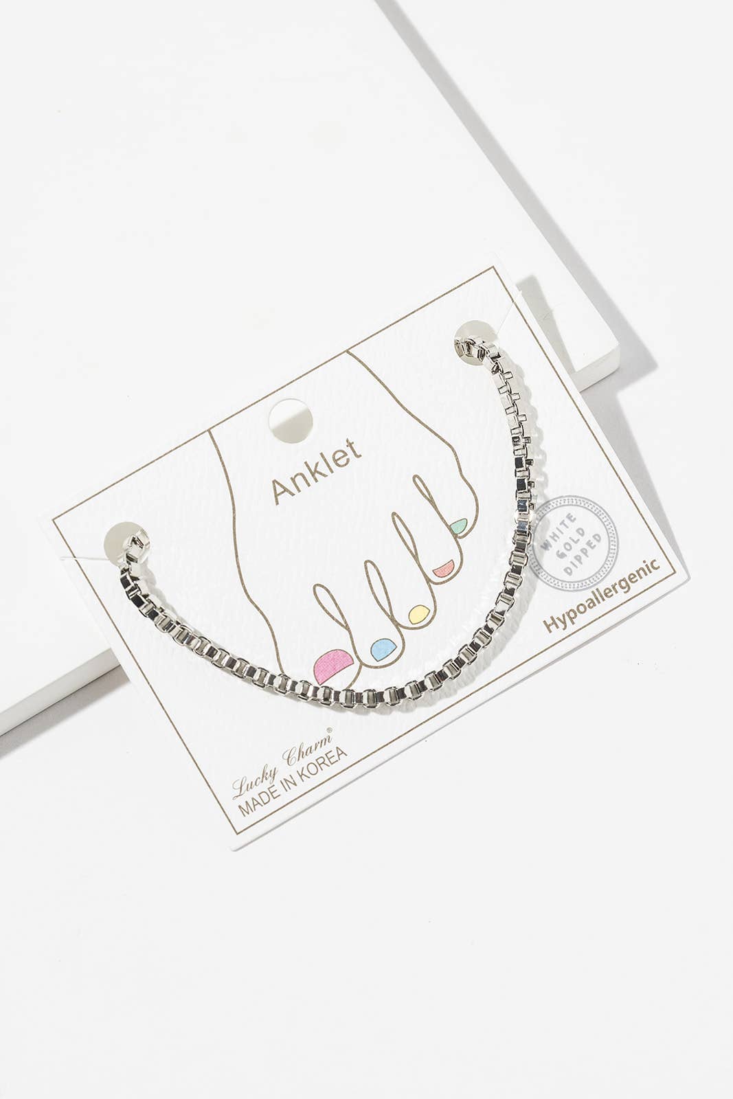 Gold & Silver Dipped Box Chain Anklet - Hypoallergenic Minim