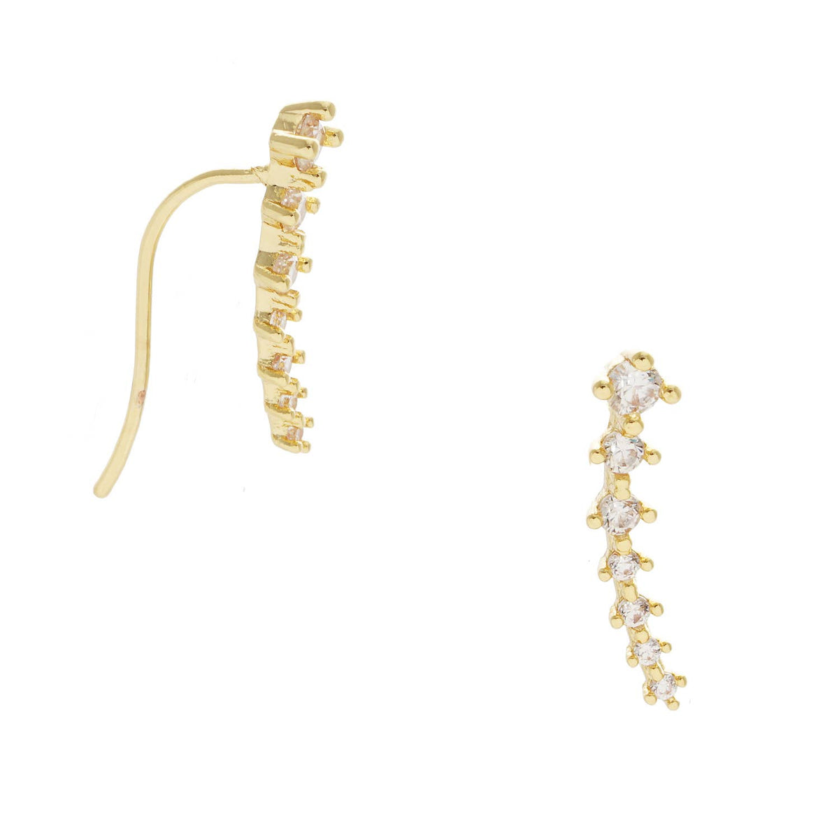 Cubic Zirconia Ear Crawlers