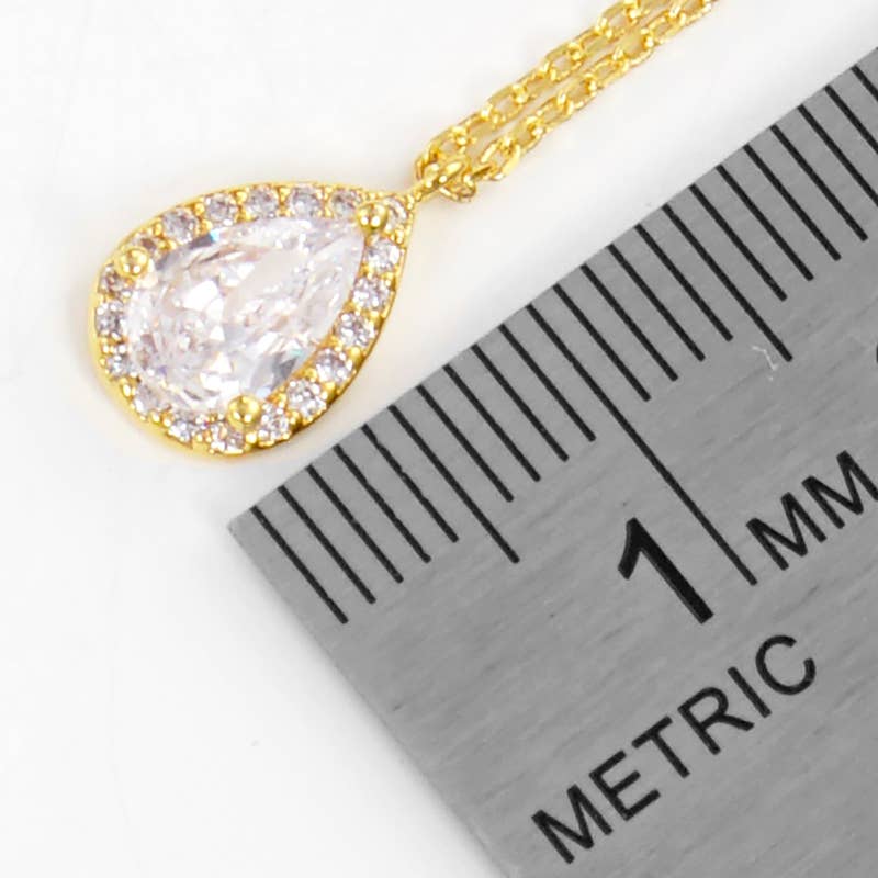Bridesmaid Proposal Teardrop Pendant Necklace
