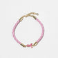 Pink Ribbon Braided Bracelet – Gold-Dipped Awareness Charm