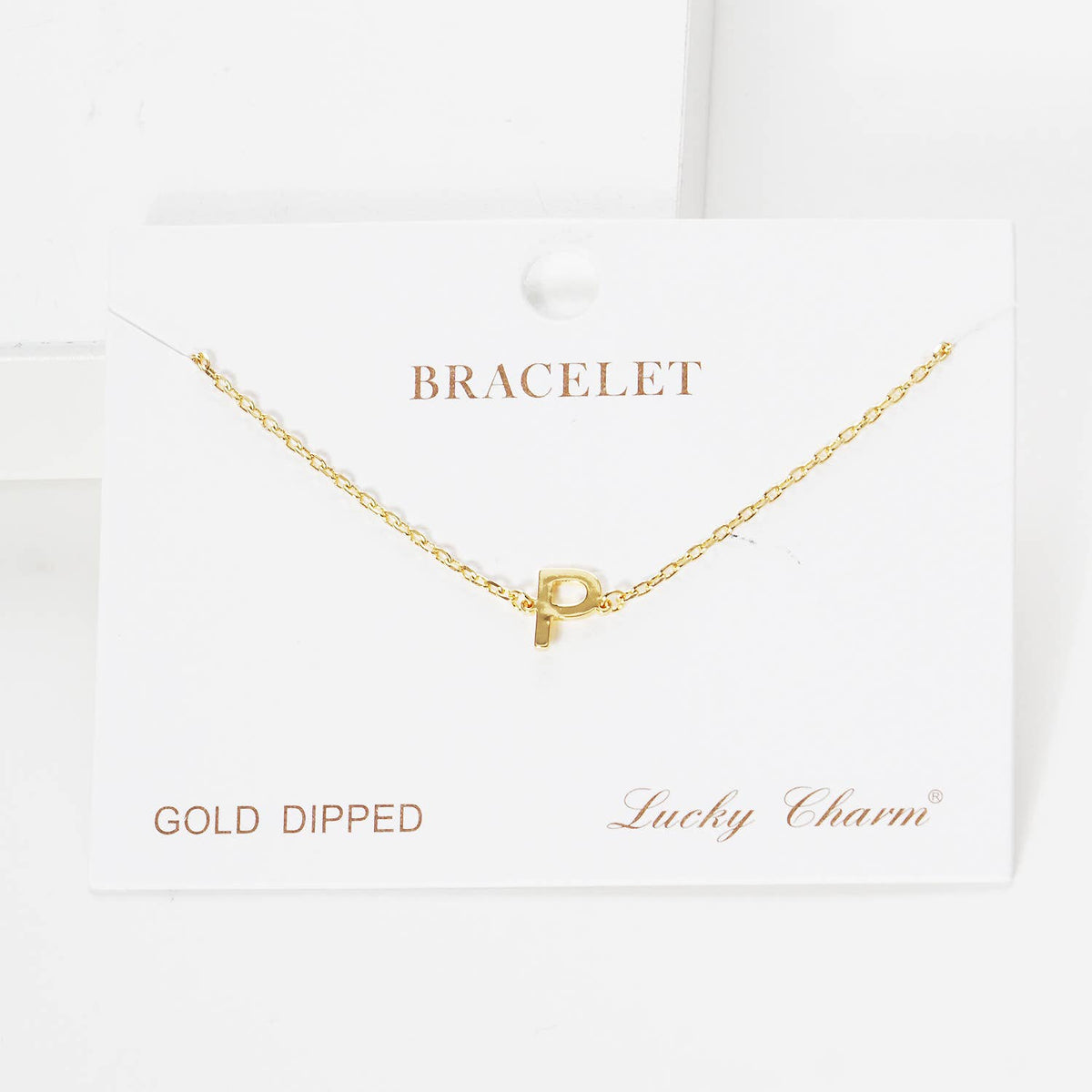 Gold Plated Initial Letter Bracelet