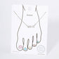 Dainty LOVE Letter Anklet with Pavé Cubic Zirconia