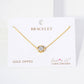 7mm CZ-Stone 18K-Gold-Dipped Chain Bracelet