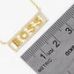 Gold Plated Boss Bar Necklace