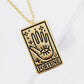 Gold Plated Tarot Card Necklace