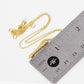 Gold Plated Beaded Bar Necklace