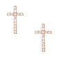 Gold Petite Cross Stud Earrings