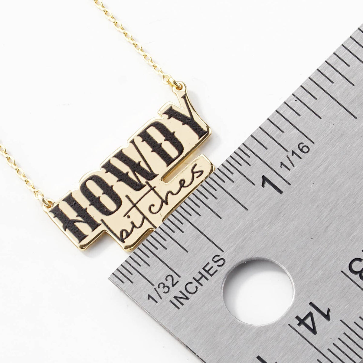 Howdy Bitches Western Statement Pendant Necklace