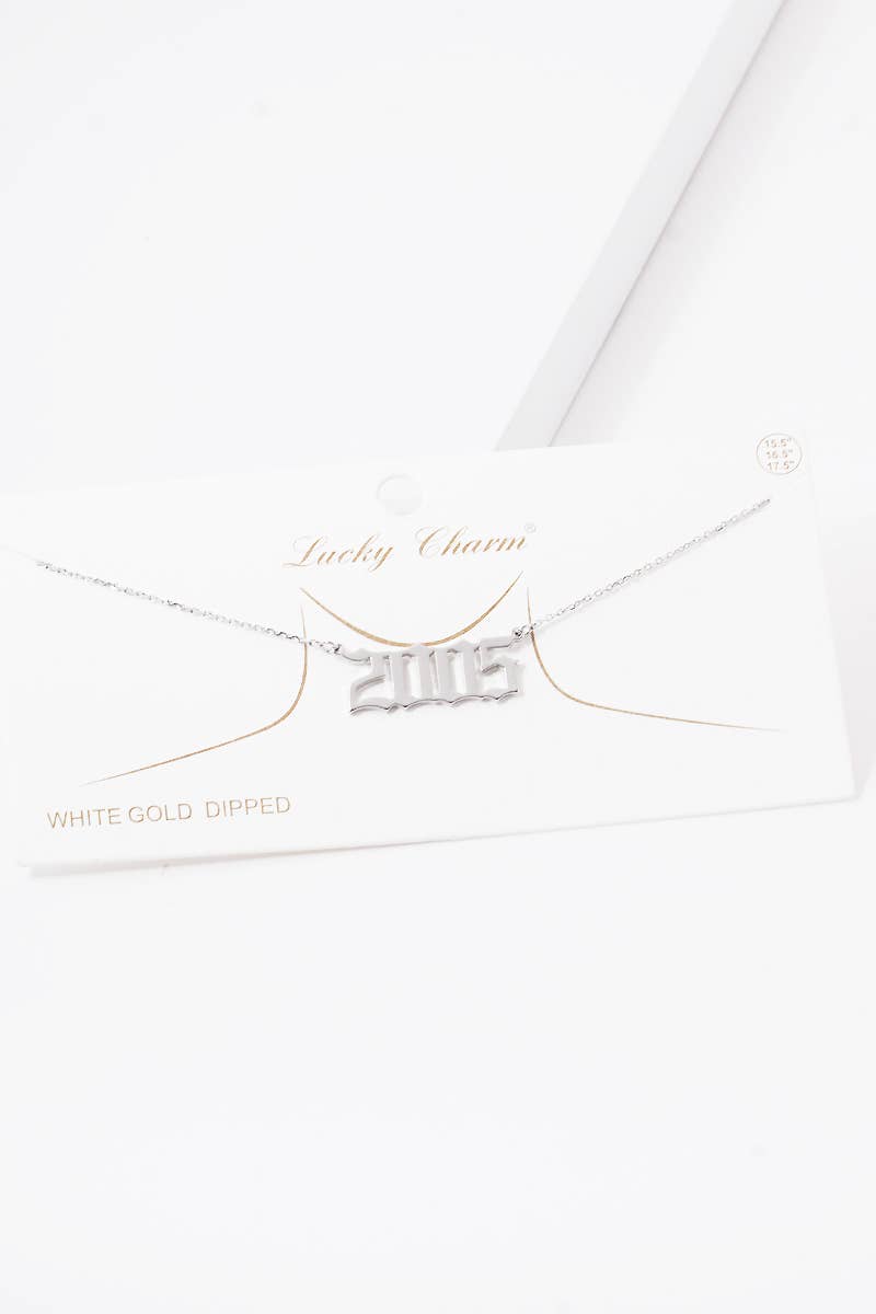 Gold Plated Birth Year Necklace