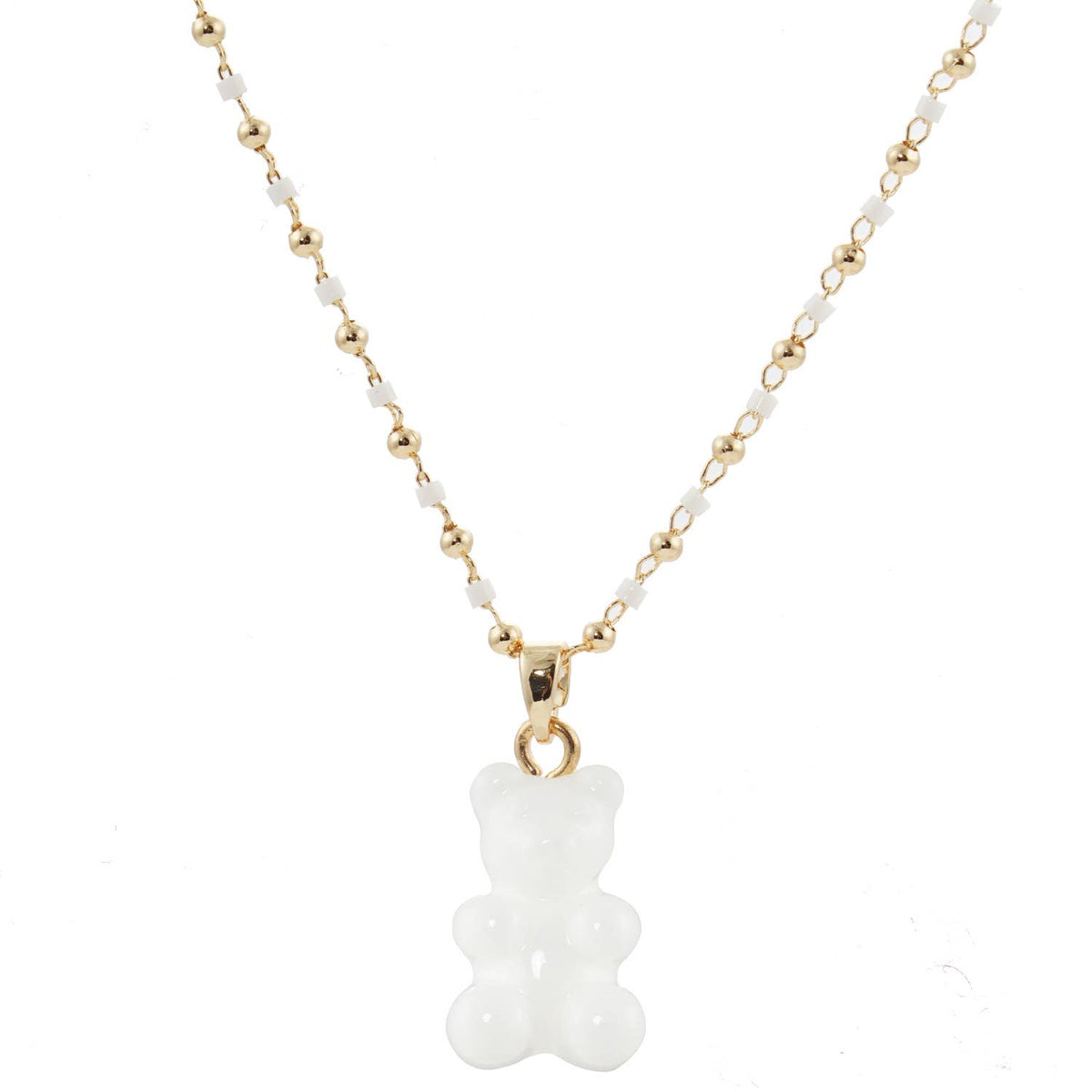 Multicolor Beaded Gummy Bear Necklace