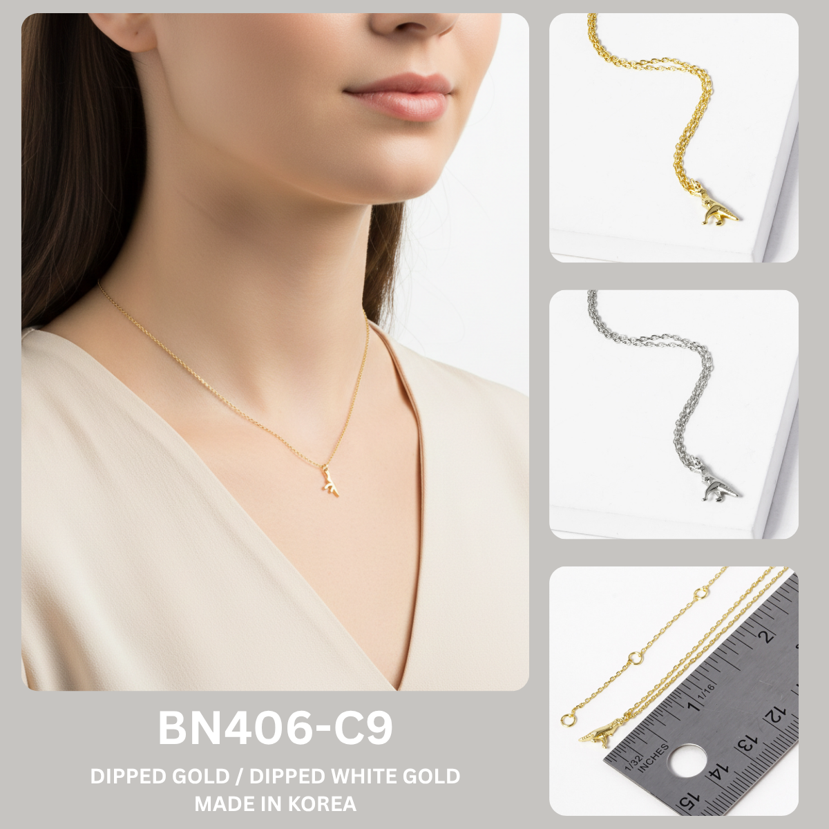 Minimalist Dainty Dinosaur Pendant Necklace