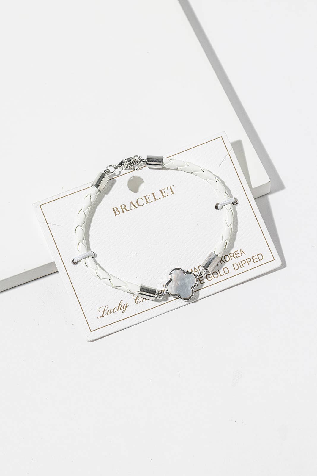 Clover Luck Braided Cord Bracelet