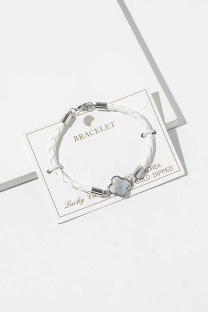 Clover Luck Braided Cord Bracelet