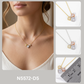 Geometric Tri-Tone Cube Charm Necklace