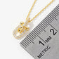 Gold Plated U-Shaped Clip Necklace