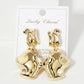 Handcrafted-Like Textured Design Organic Statement Earrings