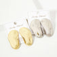 Polished Brass Hand-Pressed-Texture Statement Earrings