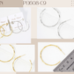 Polished Brass Delicate Bamboo Design 40mm Hoop Earrings