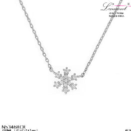 Pavé CZ Snowflake Pendant Necklace