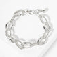 Polished Brass 15mm Twisted Chain and Oval Link Bracelet