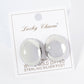 18K Gold Dipped 1 inch Oval Button Stud Earrings