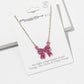 Enamel Crystal Bow Pendant Necklace – Pavé Bow on Chain