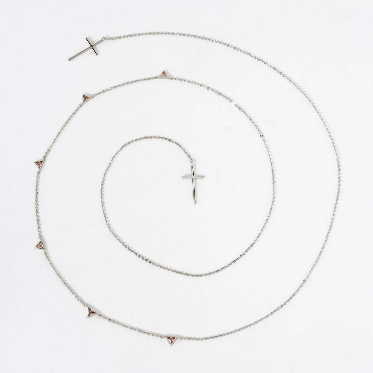 Satellite-Style Triangle & Cross Drop 18K-Gold-Dipped Face