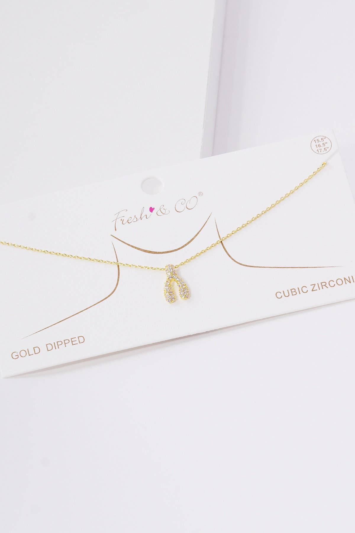 Gold Plated Wishbone Necklace