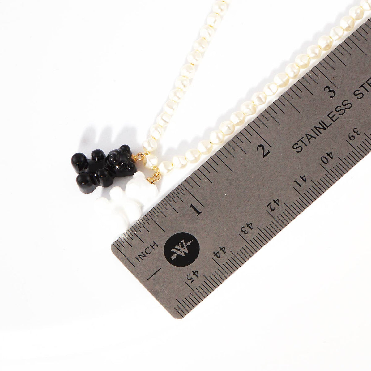 Multicolor Beaded Gummy Bear Pearl Necklace