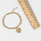 Pearl Heart Charm Bracelet with Magnetic Clasp