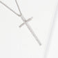 Gold Cubic Thin Cross Necklace