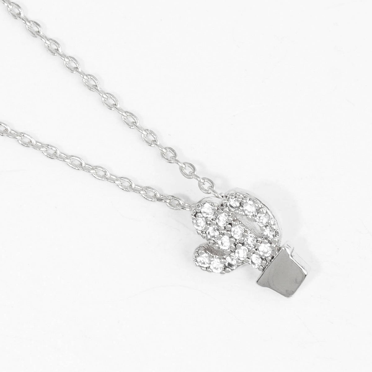 Dainty Crystal Potted Cactus Pendant Necklace