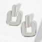 Rectangle Doorknocker Design Dangle Post Earrings